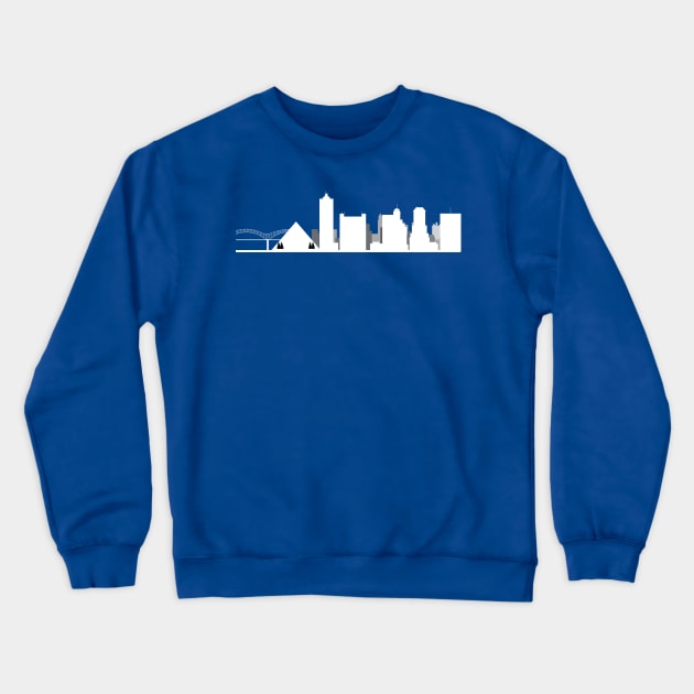 Memphis Skyline White Crewneck Sweatshirt by CityScape